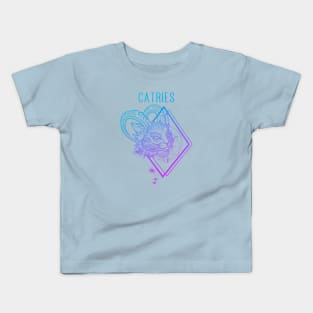 Aesthetic zodiac cattery: Aries Kids T-Shirt